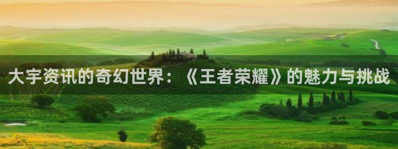 赢咖娱乐咨询：大宇资讯的奇幻世界：《王者荣耀》的魅力与挑战